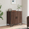 vidaXL - Dressoir - 78x35,5x74,5 - cm - bewerkt - hout - bruin - eikenkleur