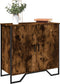 vidaXL - Dressoir - 78x35,5x74,5 - cm - bewerkt - hout - gerookt - eikenkleurig