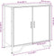 vidaXL - Dressoir - 78x35,5x74,5 - cm - bewerkt - hout - gerookt - eikenkleurig