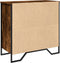 vidaXL - Dressoir - 78x35,5x74,5 - cm - bewerkt - hout - gerookt - eikenkleurig
