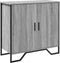 vidaXL - Dressoir - 78x35,5x74,5 - cm - bewerkt - hout - grijs - sonoma - eikenkleurig