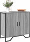vidaXL - Dressoir - 78x35,5x74,5 - cm - bewerkt - hout - grijs - sonoma - eikenkleurig