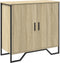 vidaXL - Dressoir - 78x35,5x74,5 - cm - bewerkt - hout - sonoma - eikenkleurig