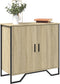 vidaXL - Dressoir - 78x35,5x74,5 - cm - bewerkt - hout - sonoma - eikenkleurig