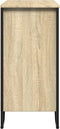 vidaXL - Dressoir - 78x35,5x74,5 - cm - bewerkt - hout - sonoma - eikenkleurig