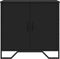 vidaXL - Dressoir - 78x35,5x74,5 - cm - bewerkt - hout - zwart
