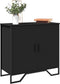 vidaXL - Dressoir - 78x35,5x74,5 - cm - bewerkt - hout - zwart