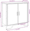 vidaXL - Dressoir - 78x35,5x74,5 - cm - bewerkt - hout - zwart