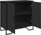 vidaXL - Dressoir - 78x35,5x74,5 - cm - bewerkt - hout - zwart