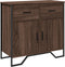 vidaXL - Dressoir - 79.5x35,5x74,5 - cm - bewerkt - hout - bruin - eikenkleur