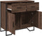 vidaXL - Dressoir - 79.5x35,5x74,5 - cm - bewerkt - hout - bruin - eikenkleur