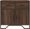 vidaXL - Dressoir - 79.5x35,5x74,5 - cm - bewerkt - hout - bruin - eikenkleur