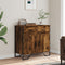 vidaXL - Dressoir - 79.5x35,5x74,5 - cm - bewerkt - hout - gerookt - eikenkleurig
