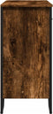 vidaXL - Dressoir - 79.5x35,5x74,5 - cm - bewerkt - hout - gerookt - eikenkleurig