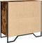 vidaXL - Dressoir - 79.5x35,5x74,5 - cm - bewerkt - hout - gerookt - eikenkleurig