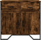 vidaXL - Dressoir - 79.5x35,5x74,5 - cm - bewerkt - hout - gerookt - eikenkleurig