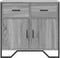 vidaXL - Dressoir - 79.5x35,5x74,5 - cm - bewerkt - hout - grijs - sonoma - eikenkleur