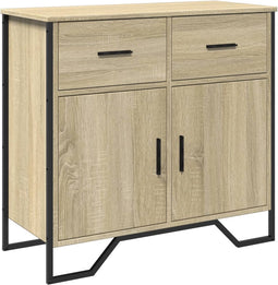vidaXL - Dressoir - 79.5x35,5x74,5 - cm - bewerkt - hout - sonoma - eikenkleurig