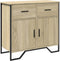 vidaXL - Dressoir - 79.5x35,5x74,5 - cm - bewerkt - hout - sonoma - eikenkleurig