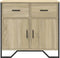 vidaXL - Dressoir - 79.5x35,5x74,5 - cm - bewerkt - hout - sonoma - eikenkleurig