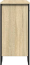 vidaXL - Dressoir - 79.5x35,5x74,5 - cm - bewerkt - hout - sonoma - eikenkleurig