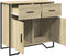 vidaXL - Dressoir - 79.5x35,5x74,5 - cm - bewerkt - hout - sonoma - eikenkleurig