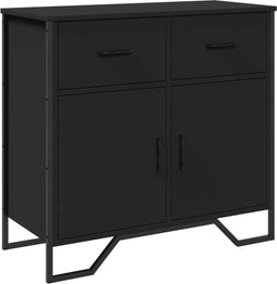 vidaXL - Dressoir - 79.5x35,5x74,5 - cm - bewerkt - hout - zwart