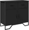 vidaXL - Dressoir - 79.5x35,5x74,5 - cm - bewerkt - hout - zwart