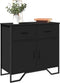 vidaXL - Dressoir - 79.5x35,5x74,5 - cm - bewerkt - hout - zwart