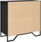 vidaXL - Dressoir - 79.5x35,5x74,5 - cm - bewerkt - hout - zwart