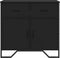 vidaXL - Dressoir - 79.5x35,5x74,5 - cm - bewerkt - hout - zwart