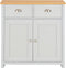 vidaXL - Dressoir - 79x35x81 - cm - grijs