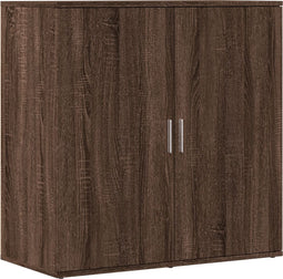 vidaXL - Dressoir - 79x38x80 - cm - bewerkt - hout - bruin - eikenkleur
