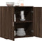 vidaXL - Dressoir - 79x38x80 - cm - bewerkt - hout - bruin - eikenkleur