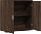 vidaXL - Dressoir - 79x38x80 - cm - bewerkt - hout - bruin - eikenkleur