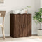 vidaXL - Dressoir - 79x38x80 - cm - bewerkt - hout - bruin - eikenkleur