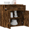 vidaXL - Dressoir - 79x38x80 - cm - bewerkt - hout - gerookt - eikenkleurig