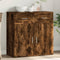 vidaXL - Dressoir - 79x38x80 - cm - bewerkt - hout - gerookt - eikenkleurig
