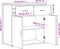 vidaXL - Dressoir - 79x38x80 - cm - bewerkt - hout - gerookt - eikenkleurig