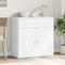 vidaXL - Dressoir - 79x38x80 - cm - bewerkt - hout - wit