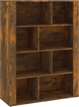 vidaXL - Dressoir - 80x30x106 - cm - bewerkt - hout - gerookt - eikenkleurig