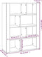 vidaXL - Dressoir - 80x30x106 - cm - bewerkt - hout - gerookt - eikenkleurig