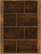 vidaXL - Dressoir - 80x30x106 - cm - bewerkt - hout - gerookt - eikenkleurig