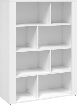 vidaXL - Dressoir - 80x30x106 - cm - bewerkt - hout - wit
