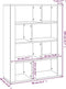 vidaXL - Dressoir - 80x30x106 - cm - bewerkt - hout - wit