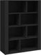 vidaXL - Dressoir - 80x30x106 - cm - bewerkt - hout - zwart