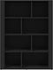 vidaXL - Dressoir - 80x30x106 - cm - bewerkt - hout - zwart