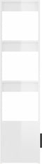 vidaXL - Dressoir - 80x30x119,5 - cm - bewerkt - hout - hoogglans - wit