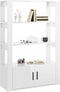 vidaXL - Dressoir - 80x30x119,5 - cm - bewerkt - hout - hoogglans - wit