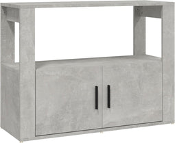 vidaXL - Dressoir - 80x30x60 - cm - bewerkt - hout - betongrijs